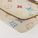 LOUIS VUITTON Monogram Multicolor Pochette Pouch White M92649 LV Auth 166270-15