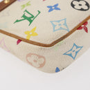 LOUIS VUITTON Monogram Multicolor Pochette Pouch White M92649 LV Auth 166270-16