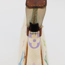 LOUIS VUITTON Monogram Multicolor Pochette Pouch White M92649 LV Auth 166270-4