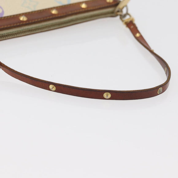 LOUIS VUITTON Monogram Multicolor Pochette Pouch White M92649 LV Auth 166270