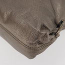 Salvatore Ferragamo Clutch Bag Leather Gold Auth 166271A-14