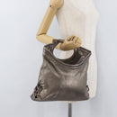 Salvatore Ferragamo Clutch Bag Leather Gold Auth 166271A-21