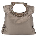 Salvatore Ferragamo Clutch Bag Leather Gold Auth 166271A-2