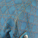 Christian Dior Panarea Boston Bag beschichtete Canvas Blau Silber Original 166280-14
