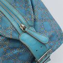 Christian Dior Panarea Boston Bag beschichtete Canvas Blau Silber Original 166280-10
