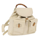 GUCCI Bamboo Backpack Leather Ivory Gold 003 2058 0016 Auth 166281-1