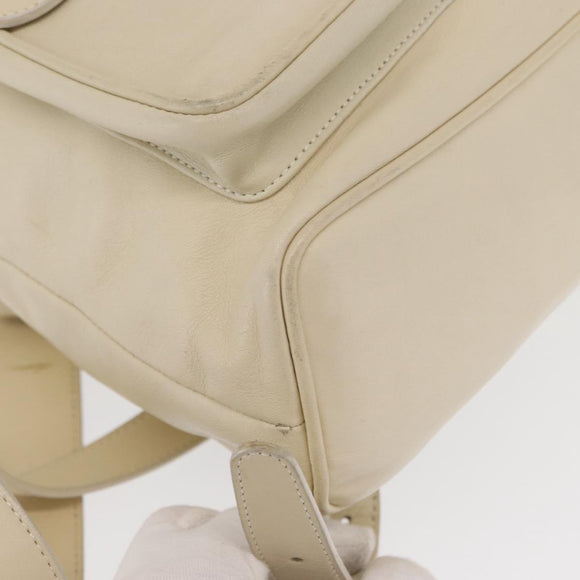 GUCCI Bamboo Backpack Leather Ivory Gold 003 2058 0016 Auth 166281
