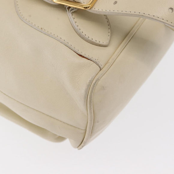 GUCCI Bambus Rucksack Leder Elfenbein Gold 003 2058 0016 Auth 166281