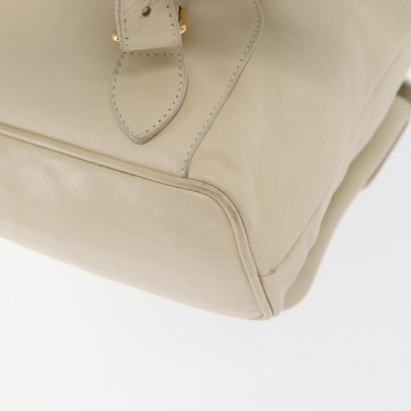 GUCCI Bambus Rucksack Leder Elfenbein Gold 003 2058 0016 Auth 166281