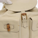 GUCCI Bamboo Backpack Leather Ivory Gold 003 2058 0016 Auth 166281-19