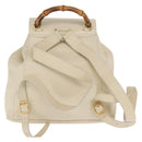 GUCCI Bamboo Backpack Leather Ivory Gold 003 2058 0016 Auth 166281-2