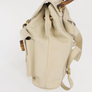 GUCCI Bamboo Backpack Leather Ivory Gold 003 2058 0016 Auth 166281-3