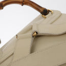 GUCCI Bamboo Backpack Leather Ivory Gold 003 2058 0016 Auth 166281-8