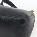 PRADA Chain Shoulder Bag Leather Black Gold Auth 166283-8