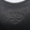 PRADA Chain Shoulder Bag Leather Black Gold Auth 166283-18