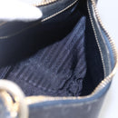 PRADA Chain Shoulder Bag Leather Black Gold Auth 166283-21