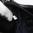 PRADA Chain Shoulder Bag Leather Black Gold Auth 166283-12