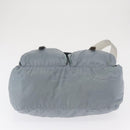 PRADA Shoulder Bag Nylon Light Blue Silver Auth 166289-5