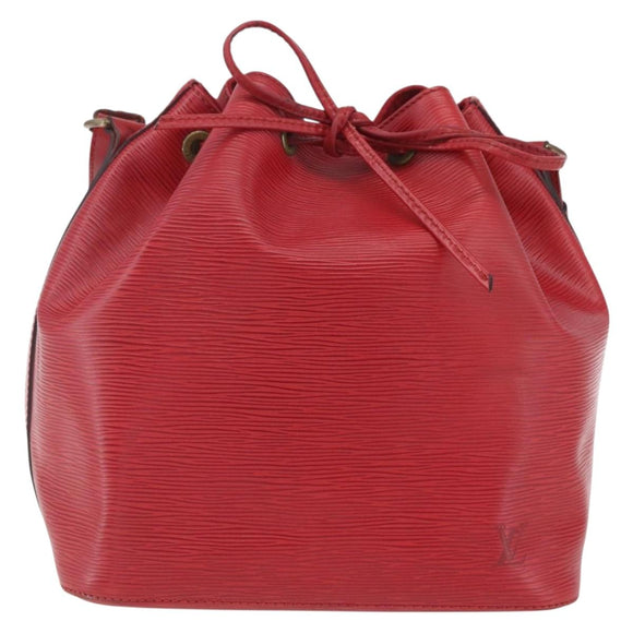 LOUIS VUITTON Epi Petit Noe Shoulder Bag Red M44107 LV Auth 166292