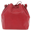 LOUIS VUITTON Epi Petit Noe Shoulder Bag Red M44107 LV Auth 166292-2