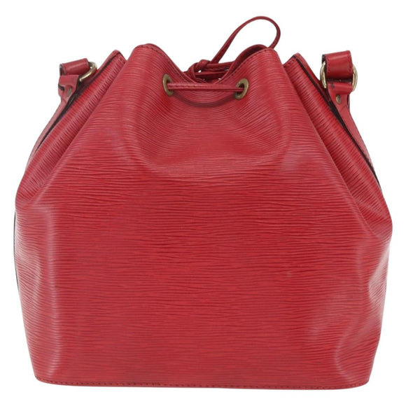 LOUIS VUITTON Epi Petit Noe Shoulder Bag Red M44107 LV Auth 166292