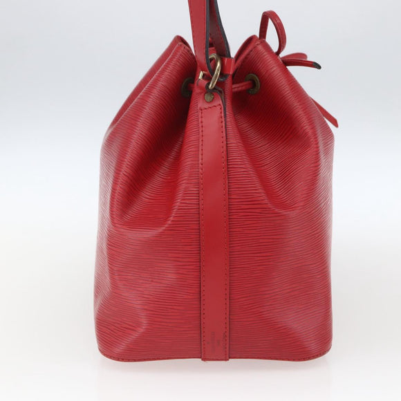 LOUIS VUITTON Epi Petit Noe Shoulder Bag Red M44107 LV Auth 166292