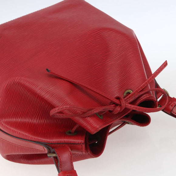 LOUIS VUITTON Epi Petit Noe Shoulder Bag Red M44107 LV Auth 166292