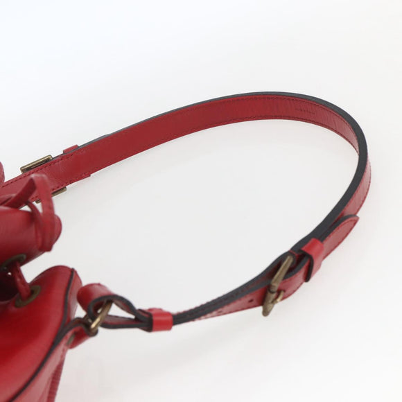 LOUIS VUITTON Epi Petit Noe Shoulder Bag Red M44107 LV Auth 166292