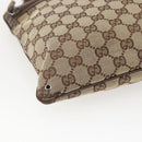 GUCCI GG Canvas Shoulder Bag Beige Silver 90476 Auth 166293-11