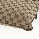 GUCCI GG Canvas Shoulder Bag Beige Silver 90476 Auth 166293-12