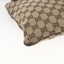 GUCCI GG Canvas Shoulder Bag Beige Silver 90476 Auth 166293-13