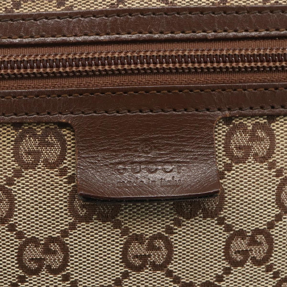 GUCCI GG Canvas Shoulder Bag Beige Silver 90476 Auth 166293