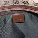 GUCCI GG Canvas Shoulder Bag Beige Silver 90476 Auth 166293-16