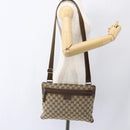GUCCI GG Canvas Shoulder Bag Beige Silver 90476 Auth 166293-24