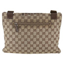 GUCCI GG Canvas Shoulder Bag Beige Silver 90476 Auth 166293-3