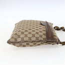 GUCCI GG Canvas Shoulder Bag Beige Silver 90476 Auth 166293-5