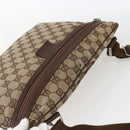GUCCI GG Canvas Shoulder Bag Beige Silver 90476 Auth 166293-6