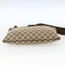 GUCCI GG Canvas Shoulder Bag Beige Silver 90476 Auth 166293-9