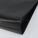 Salvatore Ferragamo Gancini Chain Shoulder Bag Leather Black Gold Auth 166295-9