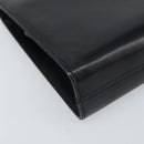 Salvatore Ferragamo Gancini Chain Shoulder Bag Leather Black Gold Auth 166295-14