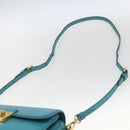 PRADA Hand Bag Safiano leather 2way Light Blue Gold Auth 166296-15