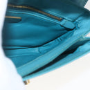 PRADA Hand Bag Safiano leather 2way Light Blue Gold Auth 166296-22