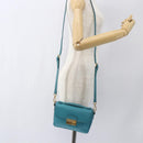 PRADA Hand Bag Safiano leather 2way Light Blue Gold Auth 166296-27