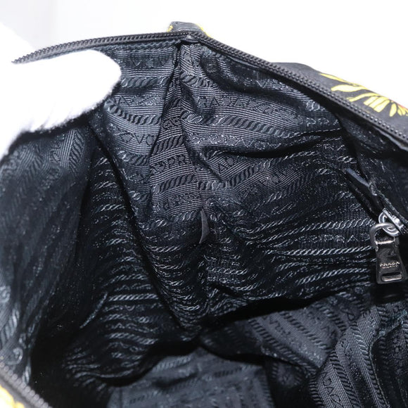 PRADA Tote Bag Nylon 2way Yellow Silver Auth 166303