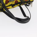 PRADA Tote Bag Nylon 2way Yellow Silver Auth 166303-7