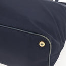 PRADA Tote Bag Nylon Navy Gold Auth 166304-14