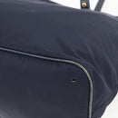 PRADA Tote Bag Nylon Navy Gold Auth 166304-16