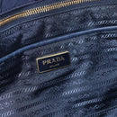 PRADA Tote Bag Nylon Navy Gold Auth 166304-19