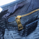 PRADA Tote Bag Nylon Navy Gold Auth 166304-20