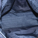 PRADA Tote Bag Nylon Navy Gold Auth 166304-11